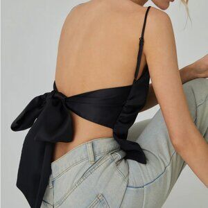 Commense backless tank top black